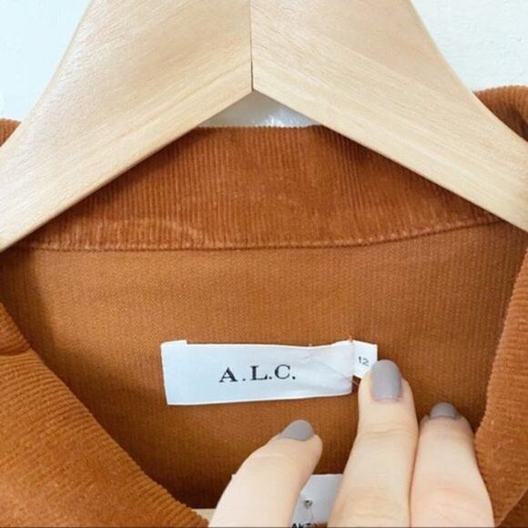 A.L.C. brown corduroy jacket button down sz 12 NWT - Picture 5 of 11